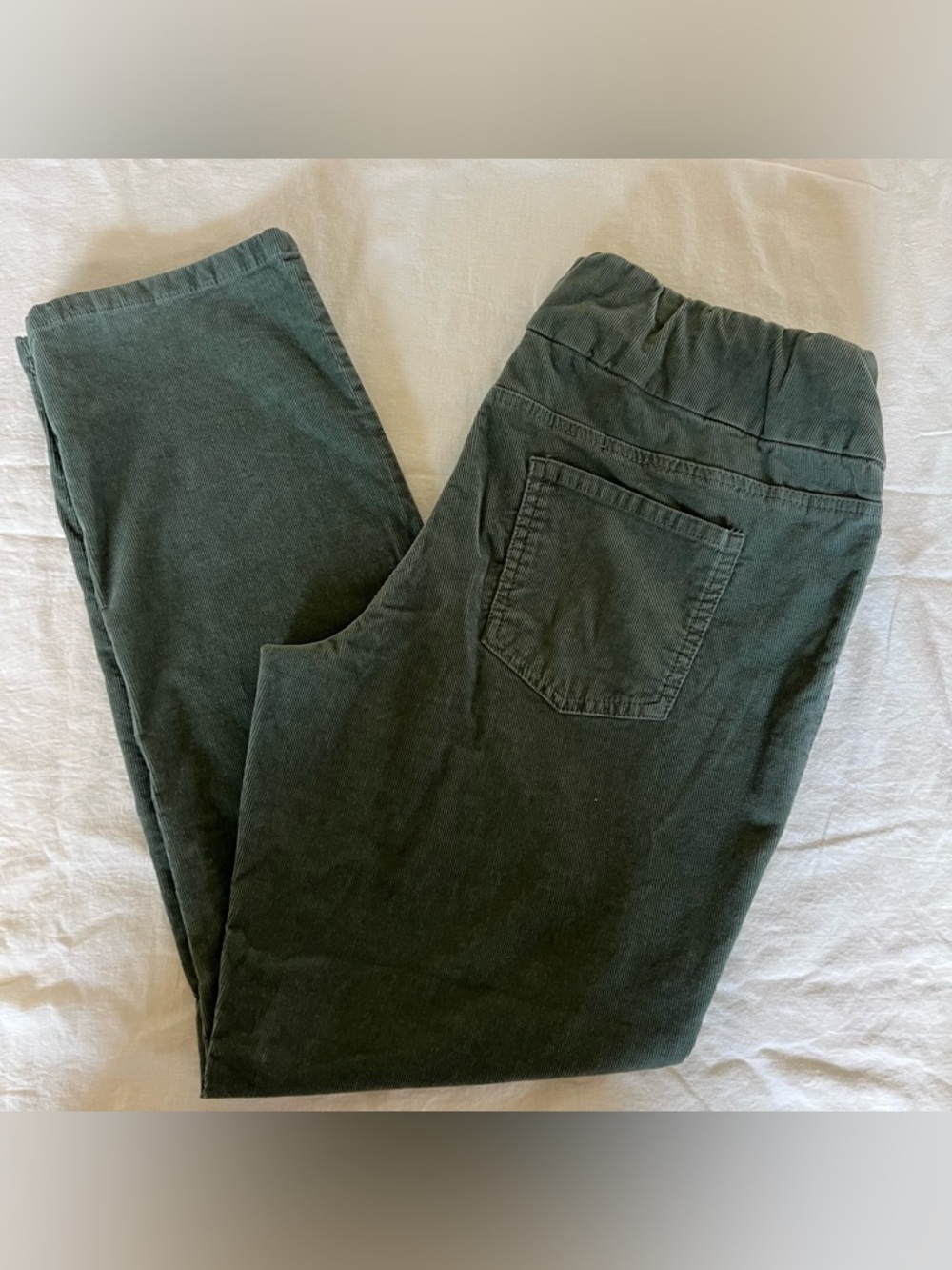 Coldwater Creek Women’s Corduroy Elastic Waist Pants - Forest Green Size 14